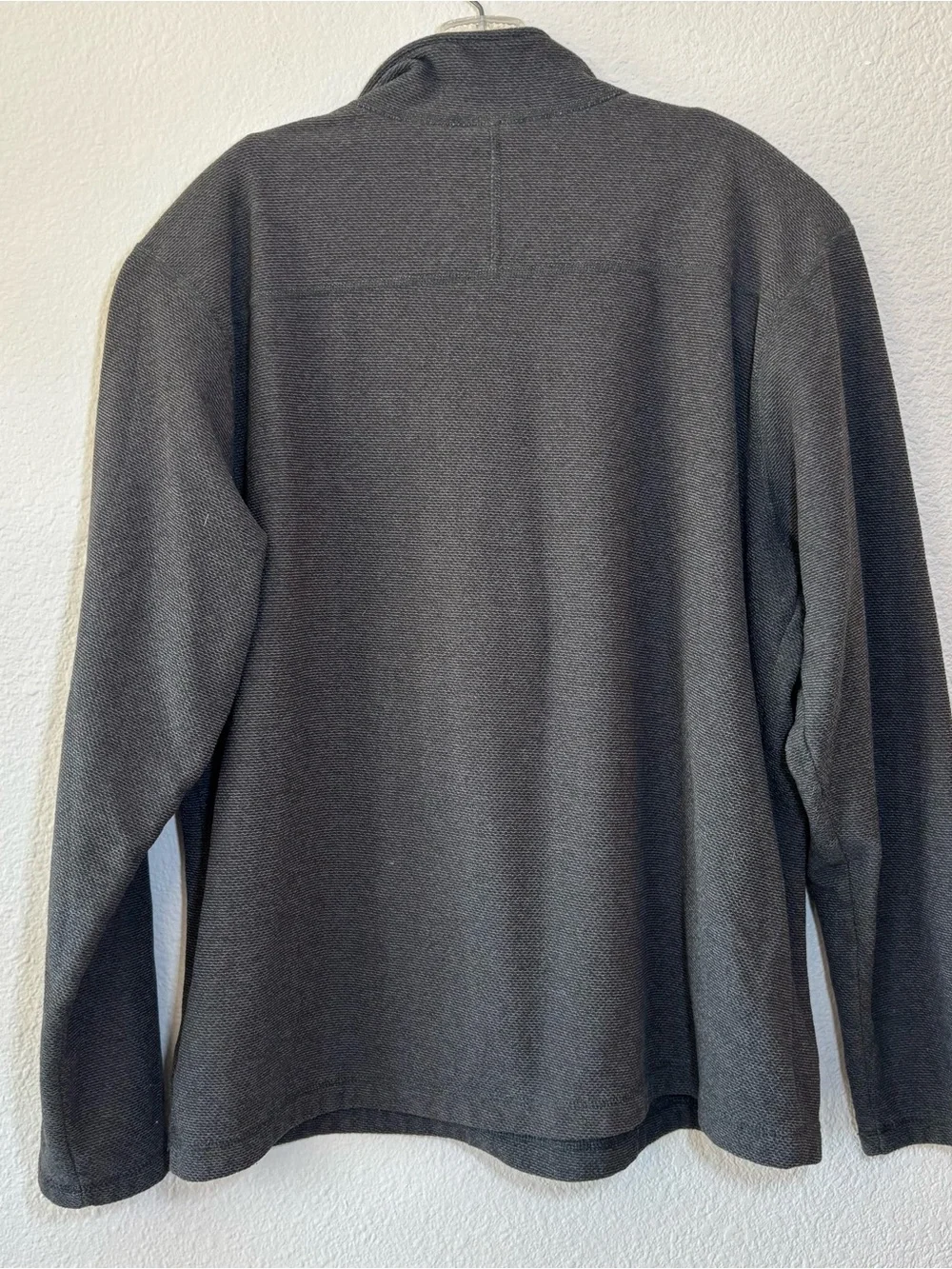 The North Face Men's Gray 1/4 Zip Textured Pullover Sweater XL Outdoors